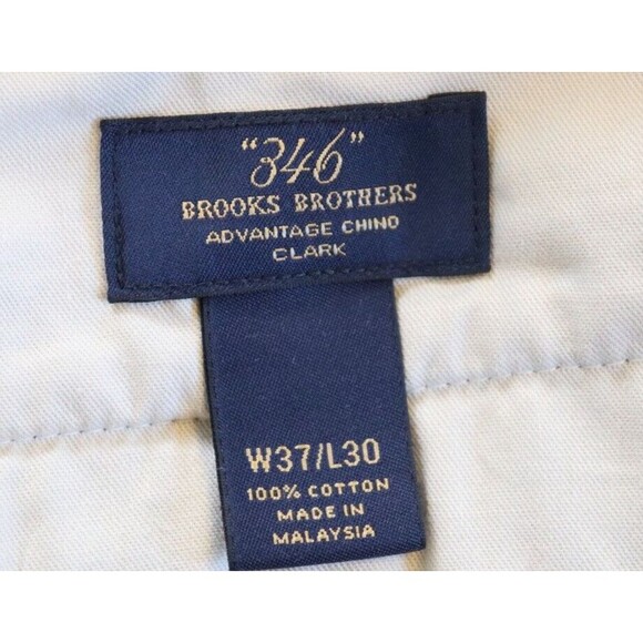 Brooks Brothers Pants Mens 37x30 Khaki Advantage Chino Pant Slacks Clark Fit - Picture 6 of 6